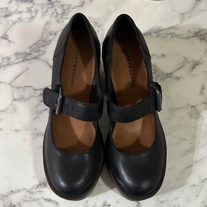 Lucky Brand Black Buckle Strap Shoes